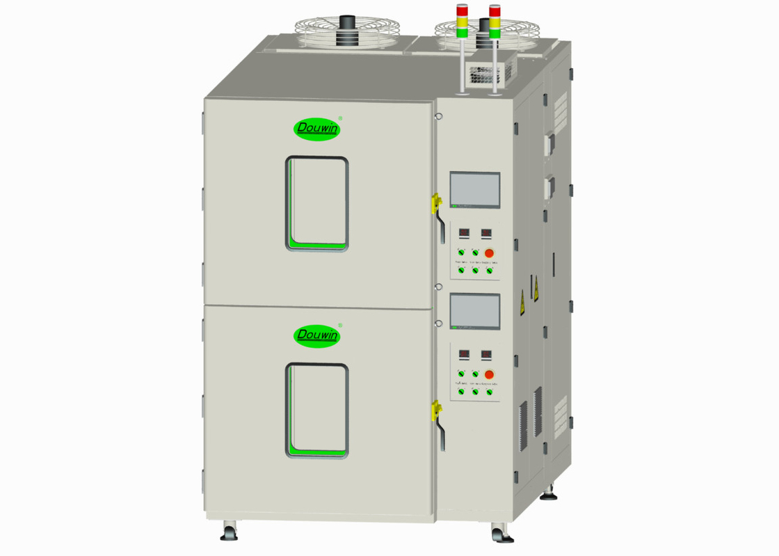 Small Climatic Multilayer Test Chamber Two Zones With Temperature Resistant Rubber