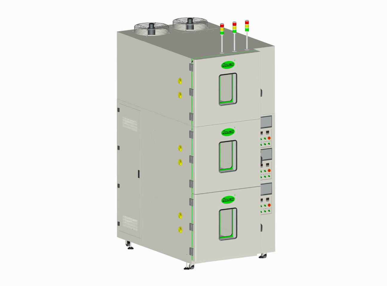 SUS 304 Steel Multilayer Test Chamber , Three Zones Temp Humidity Chamber