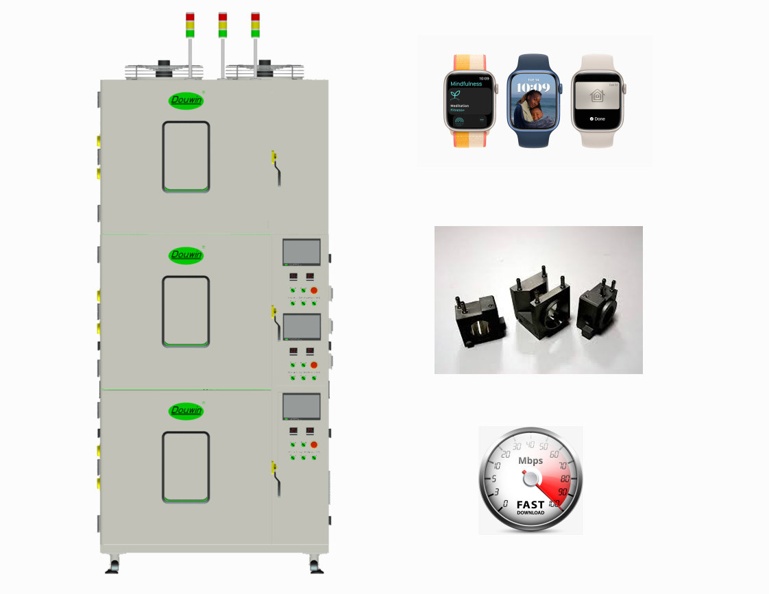 Hot Temperature Multilayer Test Chamber 225L , Thermal Shock Test Chamber Three Zone
